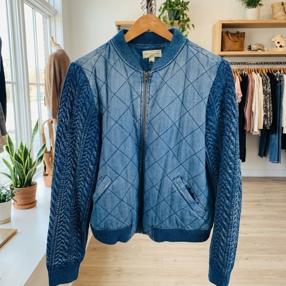 Cloth & Stone cloth blue cable knit coat - Picture 4 of 12